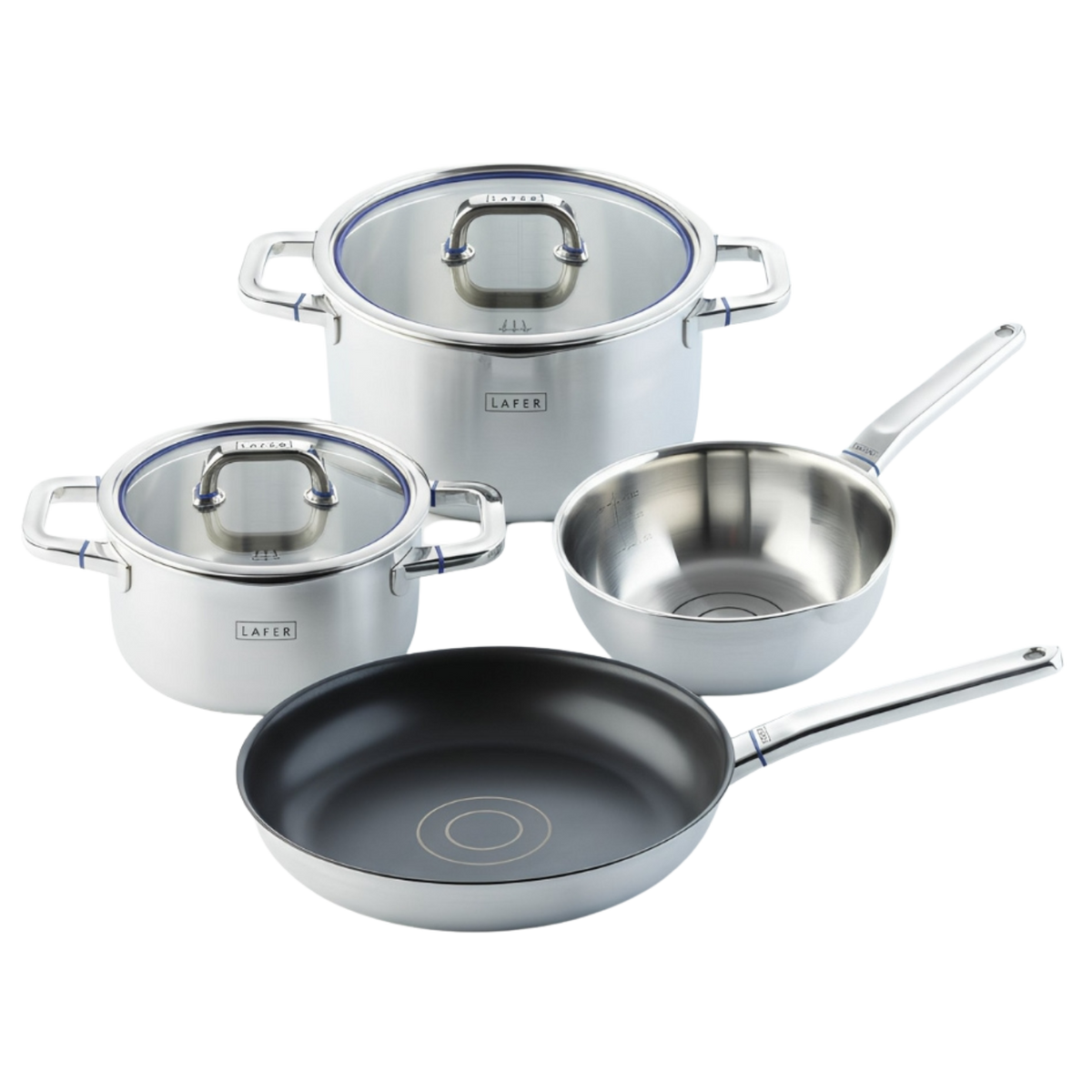 bestes topfset aus 4 Edelstahltöpfen mit Deckeln FLORINA PROFESSIONAL schmalztopf