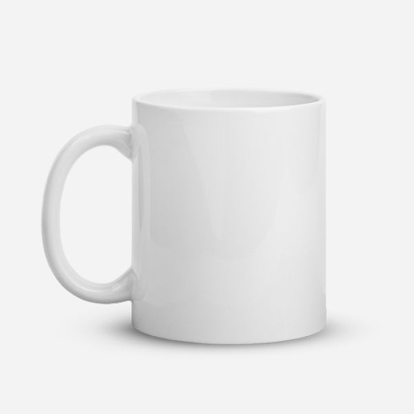 Weiße, glänzende Tasse